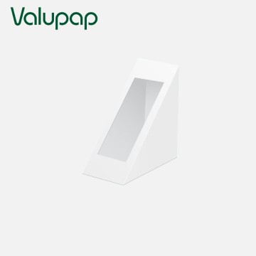 Disposable food sandwich white containers