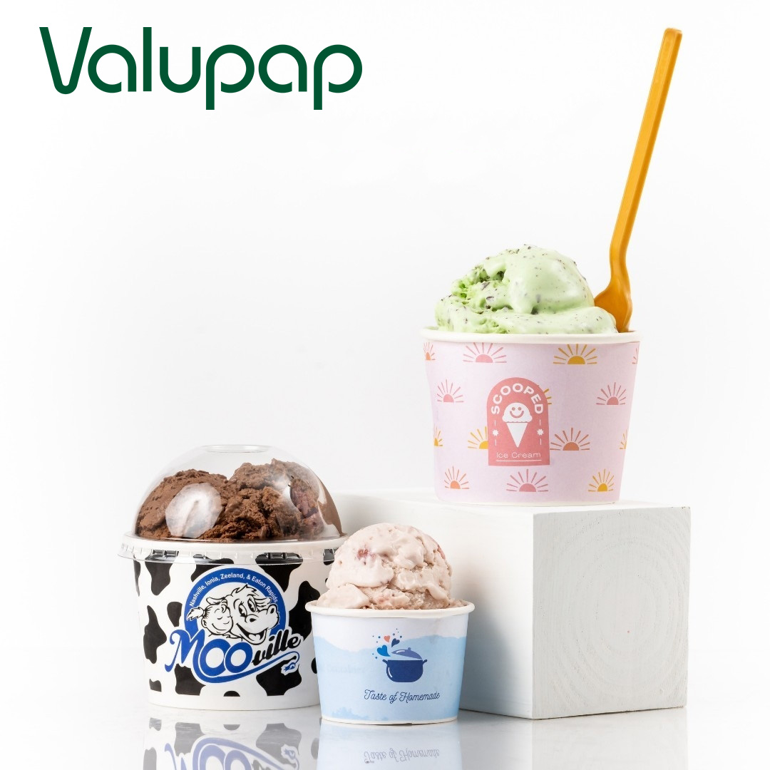 Disposable to-go ice cream cup