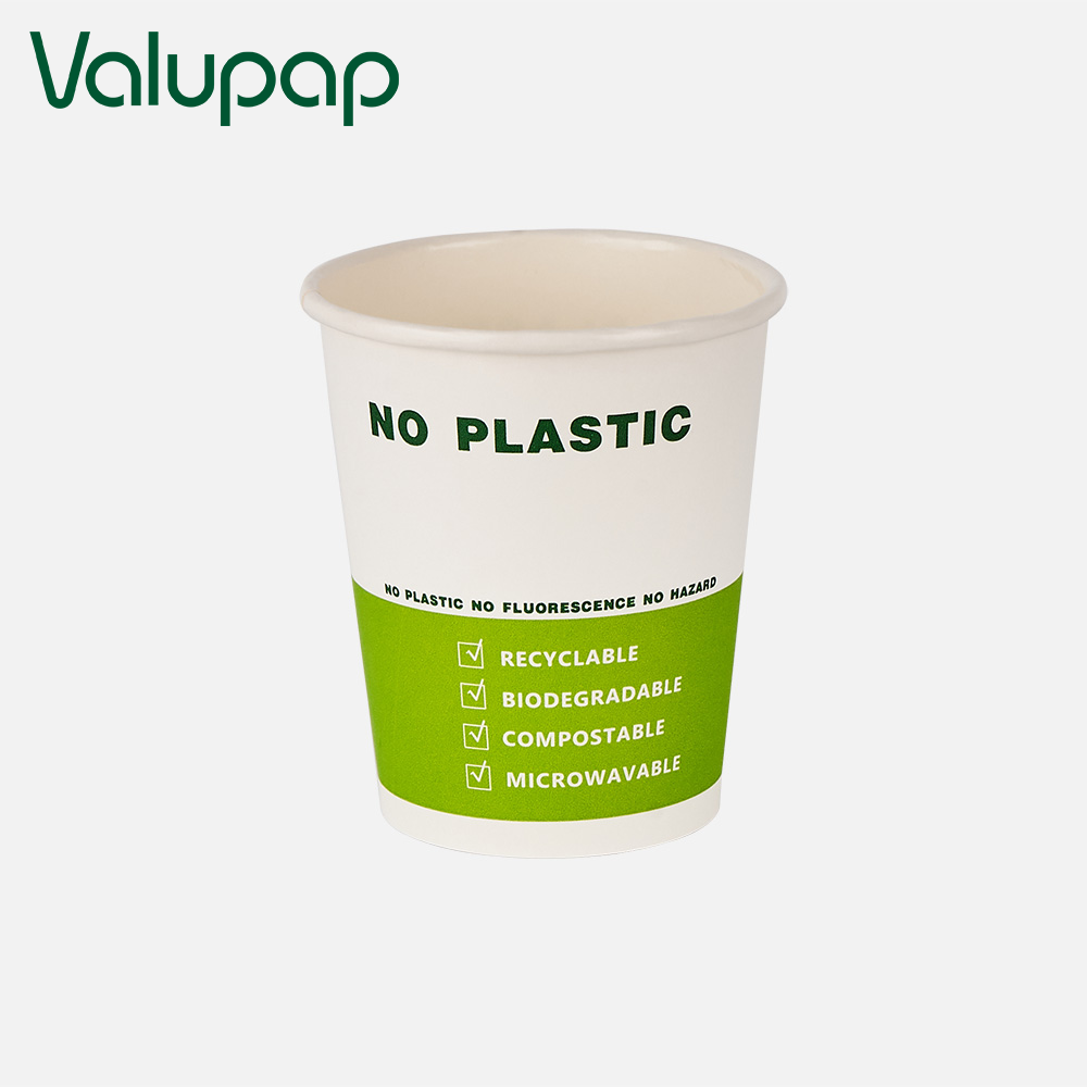 Custom size Eco friendly plastic free hot drink paper cups