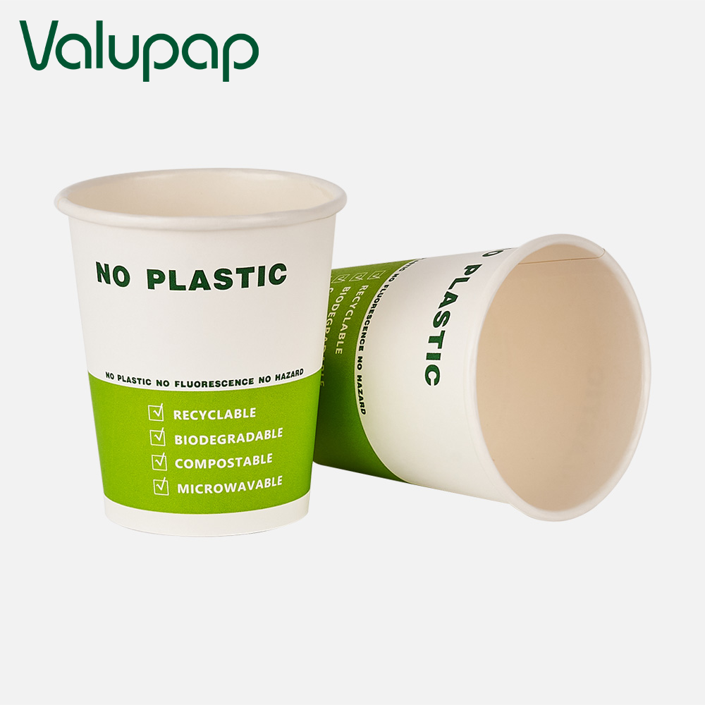 Custom size Eco friendly plastic free hot drink paper cups
