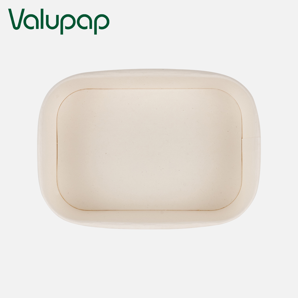 White Rectangular Paper Bowl