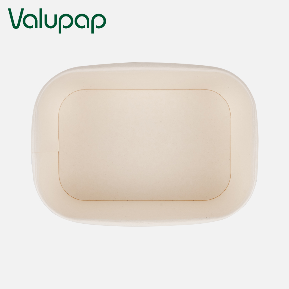 White Rectangular Paper Bowl
