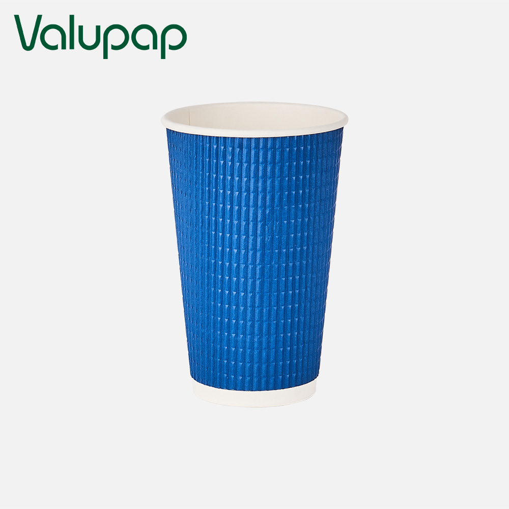 Disposable corrugated ripple wall paper coffee cups