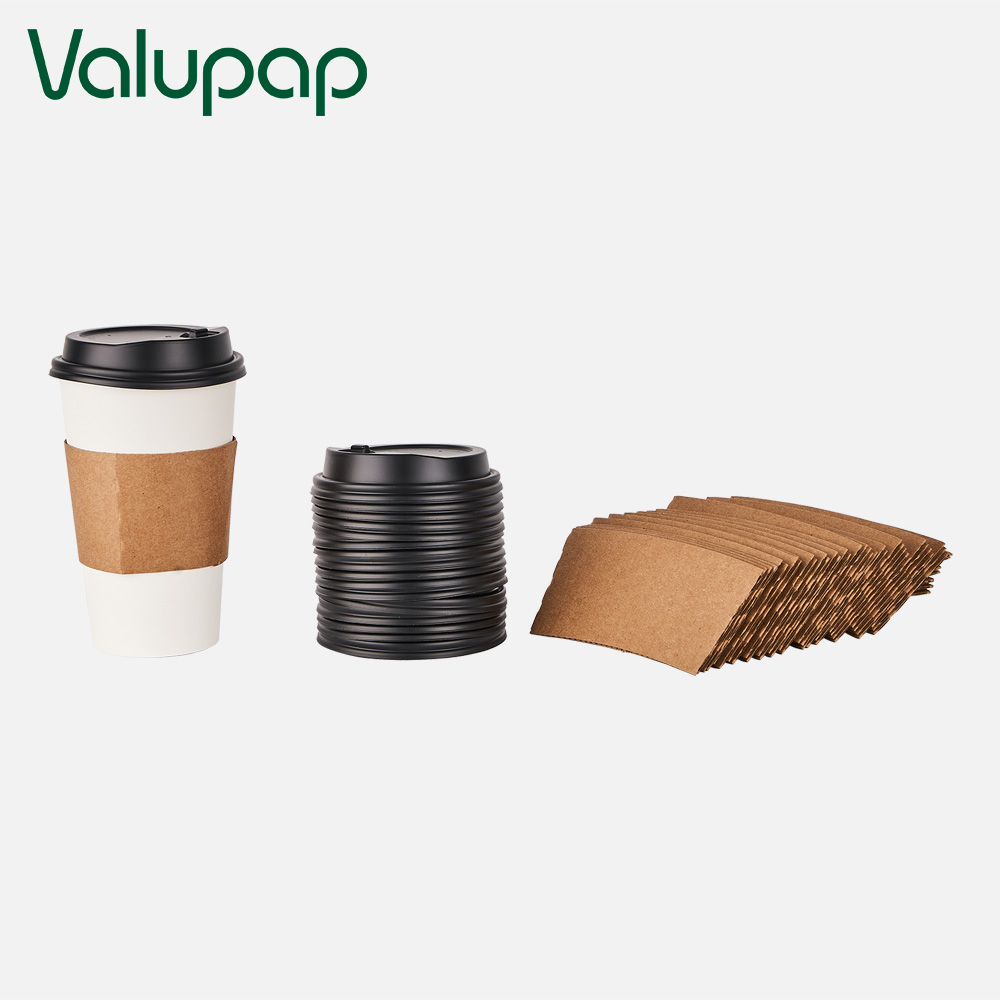 Disposable coffee sleeves for hot coffee