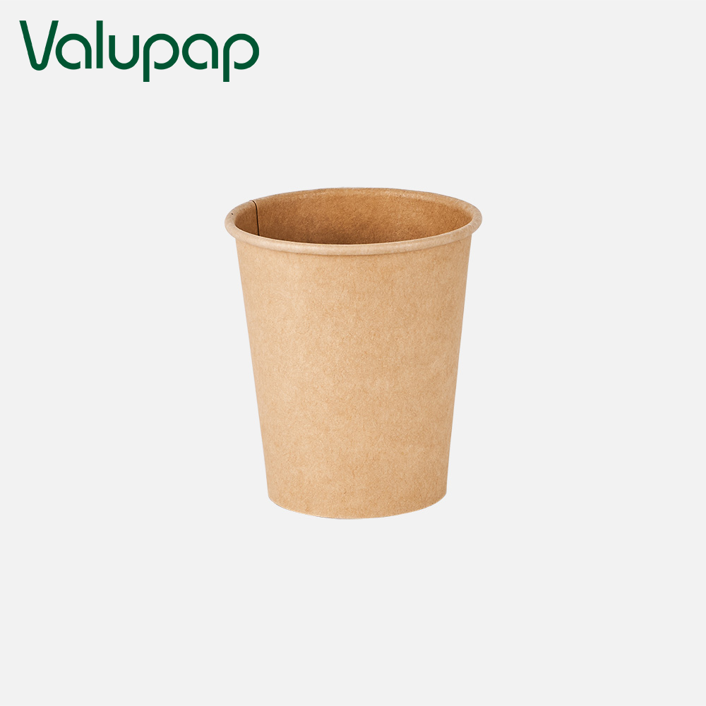 Disposable kraft natural single wall coffee paper cup