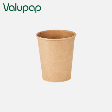 Disposable kraft natural single wall coffee paper cup